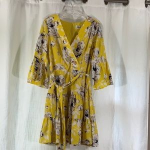 Eliza J Floral Angel Sleeves Dress